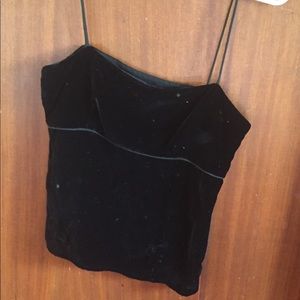 J. Crew Black Velvet Top Size 2
